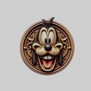 Goofy Cartoon Medallion for CNC Router Laser & 3D Printer