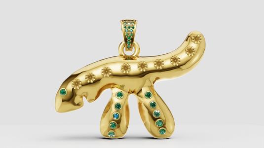 crocodile pendant 3D printable model