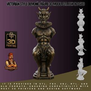Victorian-Style Demonic Figure 3D print model