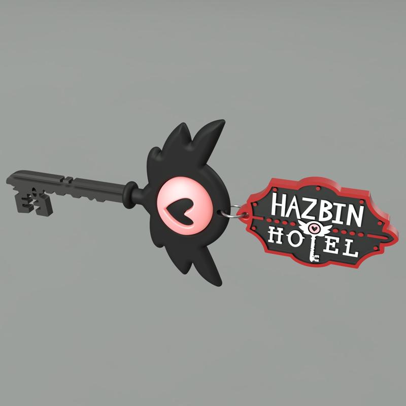 Hazbin Hotel fan logo Keychain. TV series, cartoon, merch, cosplay