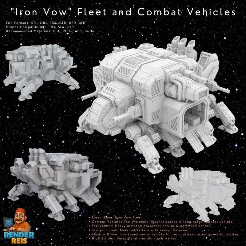 3D Printable Iron Oath ‘Mammoth’ Multi-Legged Transporter – Massive Logistics & Combat Support Unit