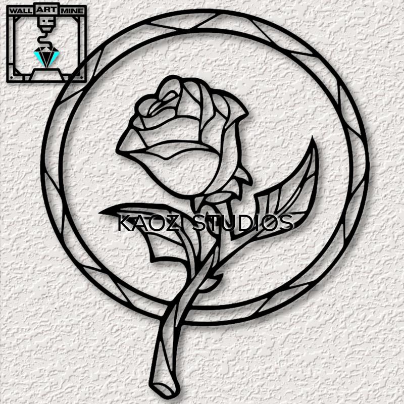 Beauty and the Beast Rose Wall Art Disney Wall Decor