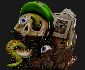 Luigi horror fan art