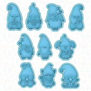 Christmas gnomes cookie cutter set of 10