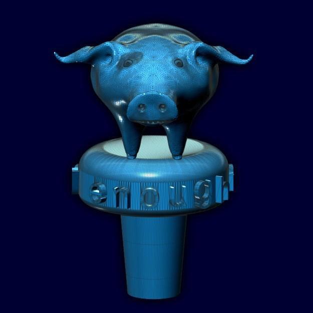 Cork for wine "Happy swine"