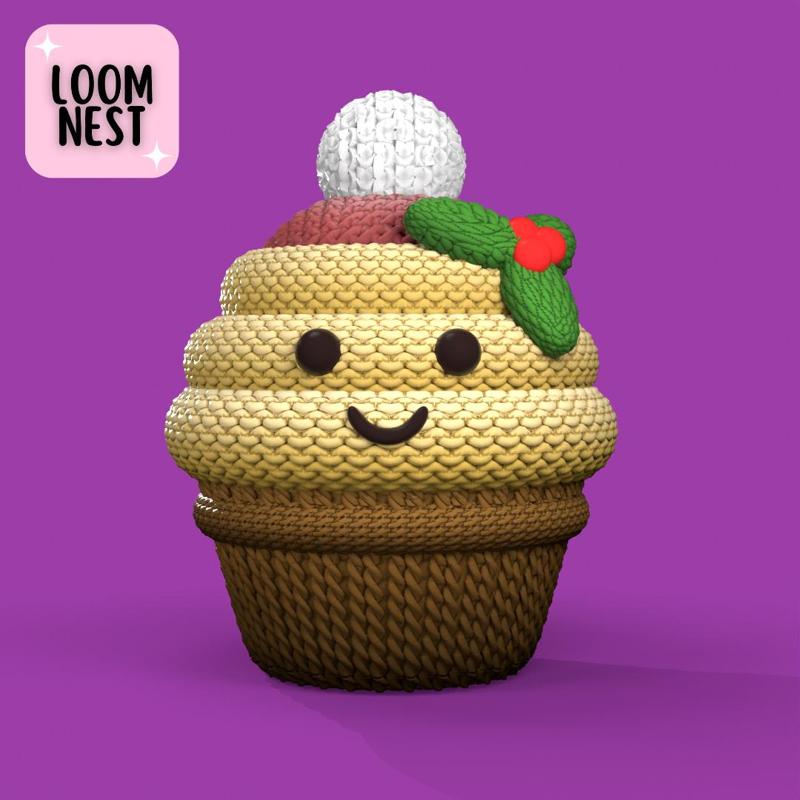 Muffin Knitted - Crochet - Kitchen Decoration - 3D Print Model - No Supports