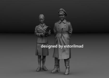 WW2 GERMAN SS OFFICER GENERAL AND SECRETARY