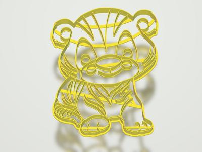 Tiger cub - Cookie cutter