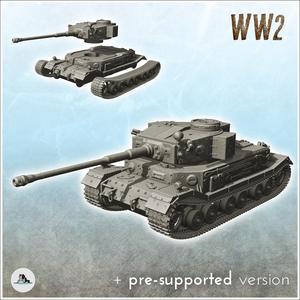 Panzer VI Tiger I (P) - (pre-supported version included) WW2 German Flames of War Bolt Action 15mm 20mm 25mm 28mm 32mm
