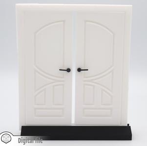 1:12 miniature Functional Double Door style 8 multi-color and multi-material features