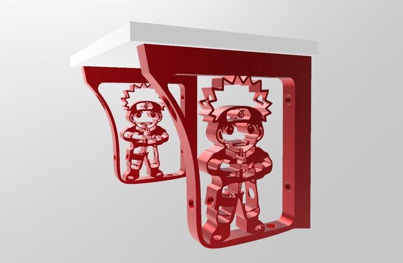 EQUERRE ETAGÈRE NARUTO 200 X 200 X 20 SHELF BRACKET MEME POUR ENDER 3 SANS SUPPORT