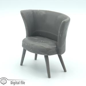 1:12 miniature Modern armchair 2