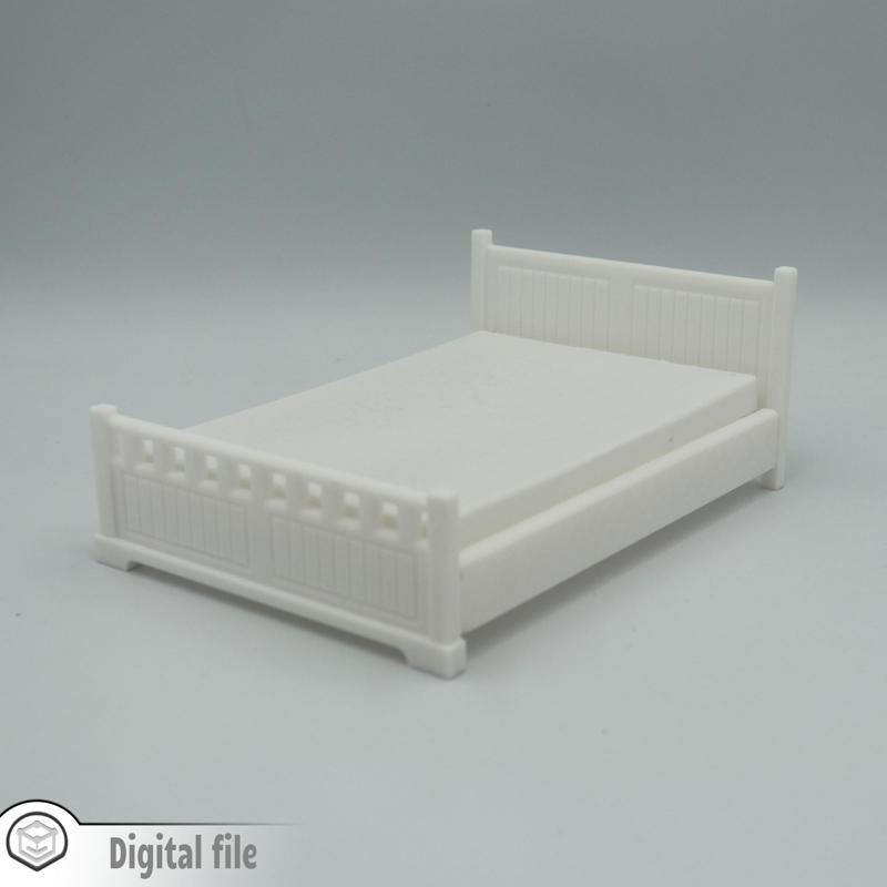 1:12 miniature Classic bed design 2