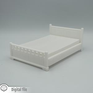 1:12 miniature Classic bed design 2