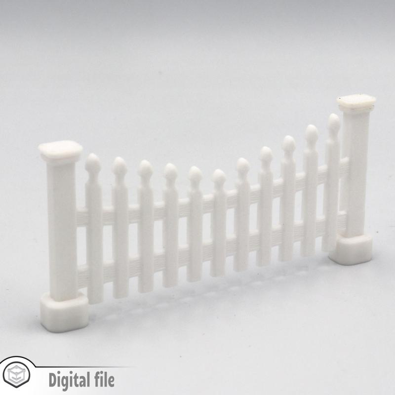 1:12 miniature Low fence 1 modular print