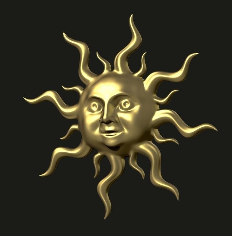 Medieval sun for wall