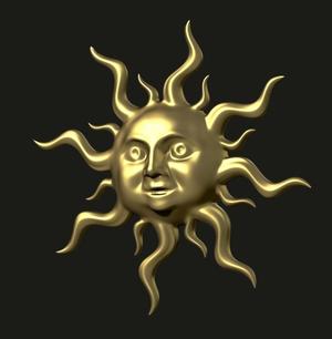 Medieval sun for wall
