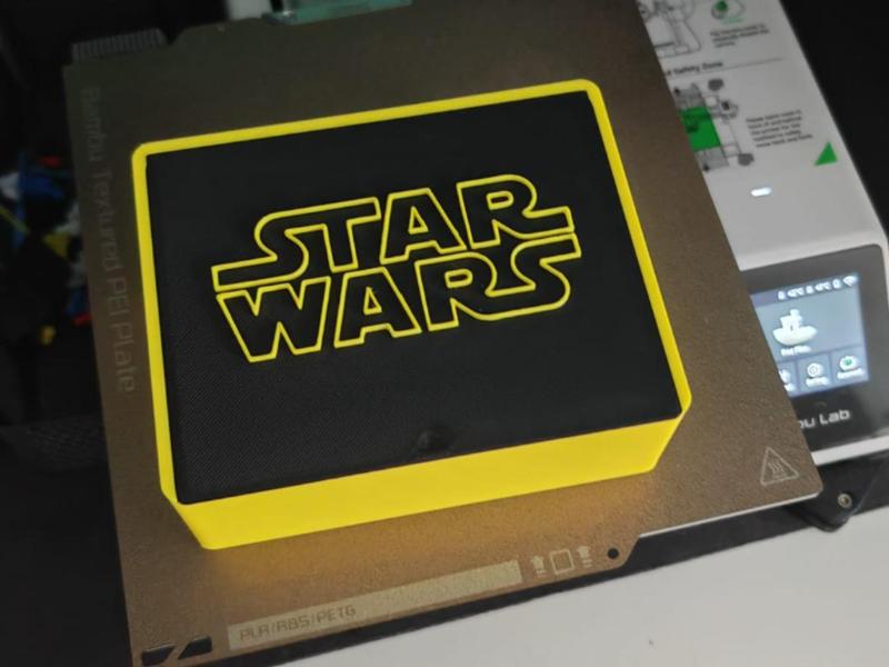 Box + lid with star wars logo for wireless mouse