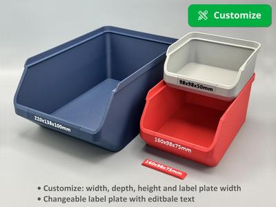 Stackable storage box (customizable)