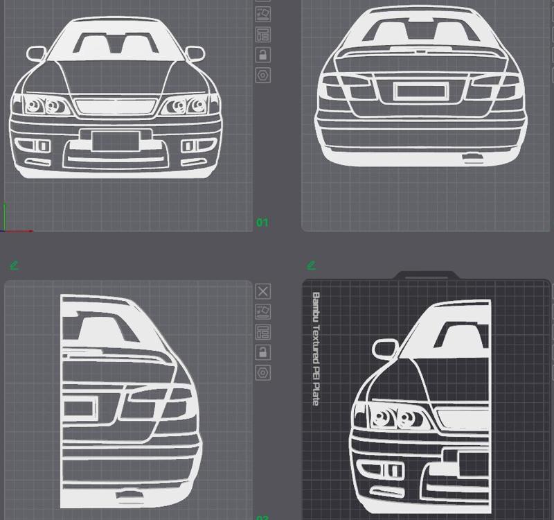 Silhouette Nissan Primera Wall Art