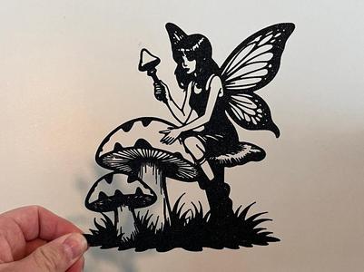 Wall Art - Mushroom And Fairy