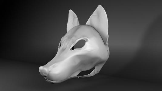 Fox mask base for fursuit