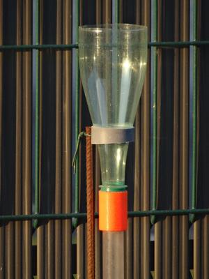 PET bottle rain gauge