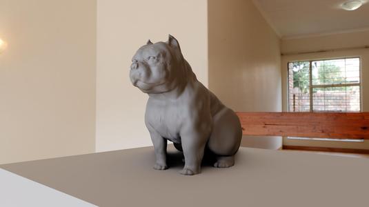 exotic bully sitting on two legs stl