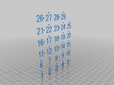 Number insets for Hyperbolic 29 puzzle tiles