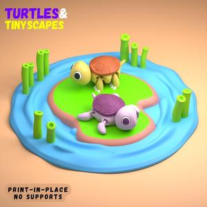 FLEXY TURTLES AND TINYSCAPES - PRINT IN PLACE - NO SUPPORTS