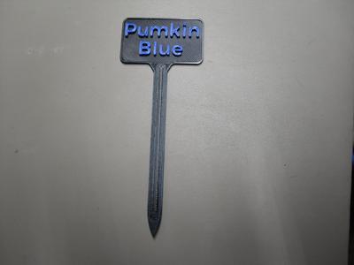 Plant Label Blue Pumpkin