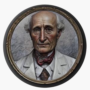 John Stuart Mill medallion pendant
