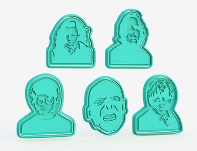 Harry Potter silhouette cookie cutter set of 5