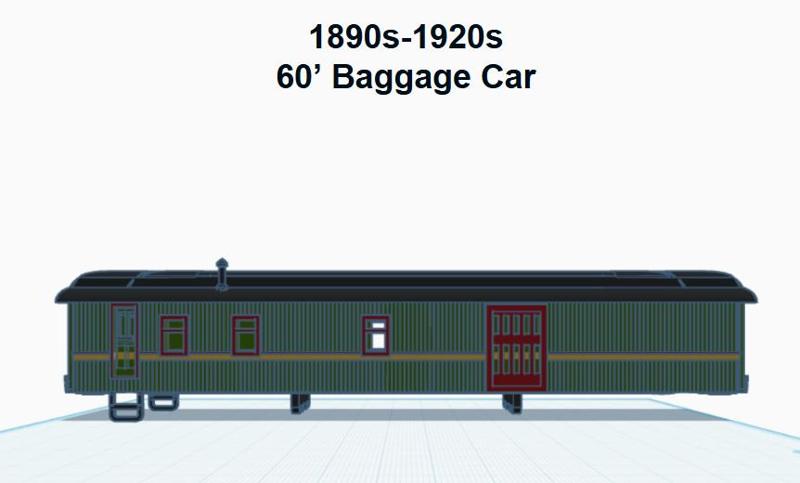 60' Baggage Car (HO SCALE