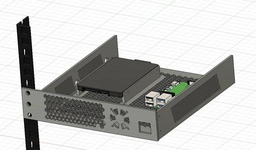 Rackmount for Raspi 4 and SSD