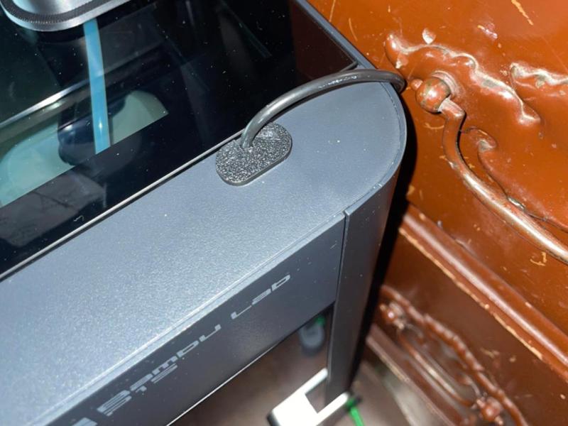 P1S Dust Cover with cut-out for wire/cable.