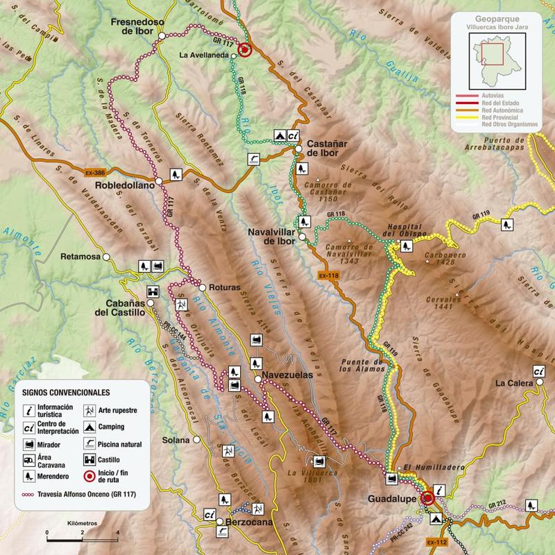 Navezuelas-Villuercas Map