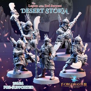 Desert Polearm  Warriors - Desert Shadow Polearm Poses