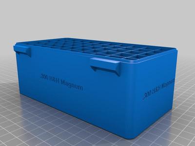 .300 H&H Magnum, Double Snap Latch, PIP Hinge Modular Ammo Box