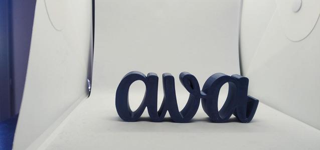 Minimalist Ava Nameplate - Modern 3D Printed Desk Ornament