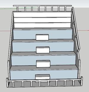 Gradas asientos para personas 1:32