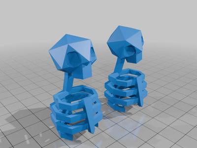 low poly skeleton jewellery 
