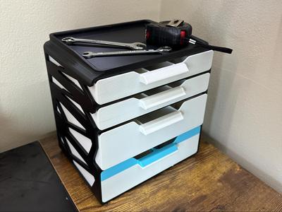 Large Desktop Storage Organizer with Drawers