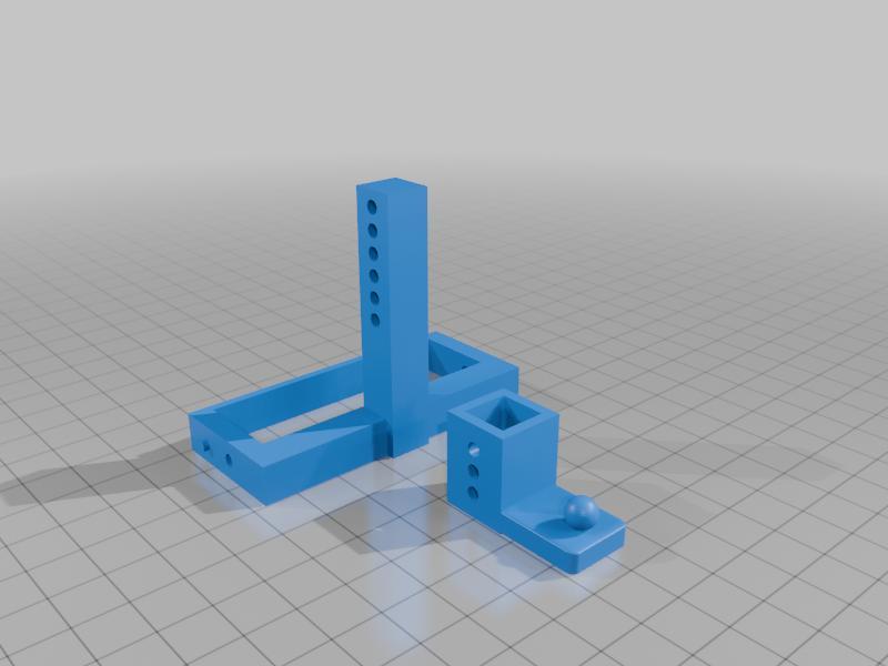 1/4" ball hitch for rc car ujustable