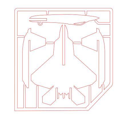 F22 Raptor Plane Kit Card - Laser Cutting.