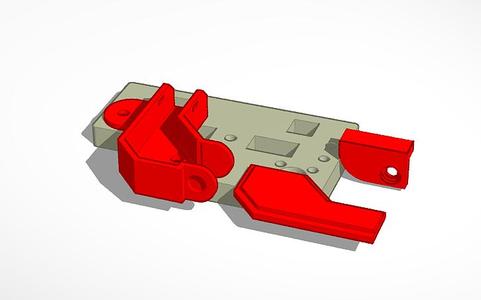 Geeetech I3X open Cable Chain mount + X-endstop modification to fit E3D V6 Bowden MODULAR X Carriage V4