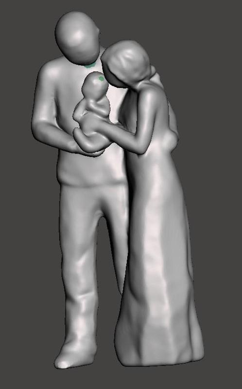 Willow Tree, We are Three, sculpted figure by Susan Lordi, Parents and Baby