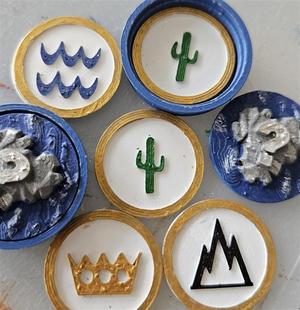 Catan Seafarers undiscovered land token Desert
