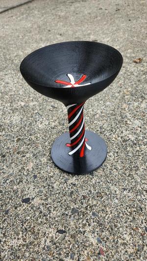 Goblet with spiral neck