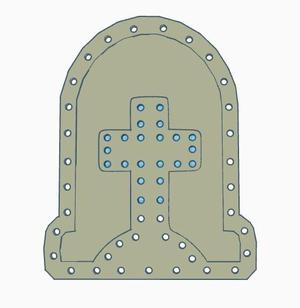 Cross Gravestone Pixel Prop